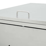 Copribidone per Spazzatura Singolo 240 L in Acciaio Inox