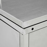 Copribidone per Spazzatura Singolo 240 L in Acciaio Inox