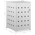 Copribidone per Spazzatura Singolo 240 L in Acciaio Inox