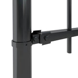 Recinzione da Giardino con Punta a Lancia in Acciaio 359x60 cm Nero