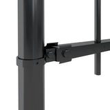 Recinzione da Giardino con Punta a Lancia in Acciaio 1781,5x60 cm Nero