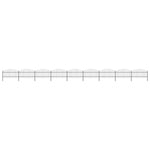 Recinzione Giardino Punta a Lancia (1-1,25)x15,3cm Acciaio Nero