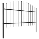 Recinzione Giardino Punta a Lancia (1-1,25)x15,3cm Acciaio Nero