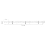 Recinzione Giardino Punta a Lancia (1-1,25)x15,3cm Acciaio Nero