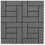 Piastrelle per Decking 22 pz 30x30cm 2mq in WPC Grigio