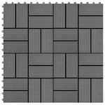 Piastrelle per Decking 22 pz 30x30cm 2mq in WPC Grigio