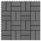 Piastrelle per Decking 22 pz 30x30cm 2mq in WPC Grigio