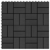 Piastrelle per Decking 22 pz 30x30cm 2mq in WPC Nero