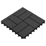 Piastrelle per Decking 22 pz 30x30cm 2mq in WPC Nero