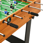 Calcio Balilla Pieghevole 121x61x80 cm Marrone Chiaro