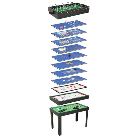 Set Giochi da Tavola 15-in-1 121x61x82 cm Nero