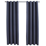 Tende Oscuranti con Anelli in Metallo 2 pz Antracite 140x245 cm