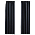 Tende Oscuranti con Ganci 2 pz Antracite 140x175 cm