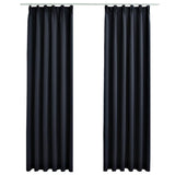 Tende Oscuranti con Ganci 2 pz Antracite 140x175 cm