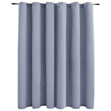 Tenda Oscurante con Anelli in Metallo Grigia 290x245 cm
