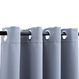 Tenda Oscurante con Anelli in Metallo Grigia 290x245 cm
