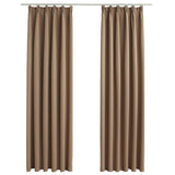 Tende Oscuranti con Ganci 2 pz Grigio Talpa 140x225 cm