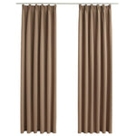 Tende Oscuranti con Ganci 2 pz Grigio Talpa 140x245 cm