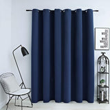 Tenda Oscurante con Anelli in Metallo Blu 290x245 cm