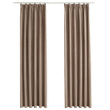 Tende Oscuranti con Ganci 2 pz Grigio Talpa 140x175 cm