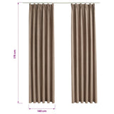 Tende Oscuranti con Ganci 2 pz Grigio Talpa 140x175 cm