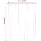 Tende Oscuranti con Ganci 2 pz Nere in Velluto 140x225 cm