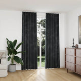 Tende Oscuranti con Ganci 2 pz Antracite in Velluto 140x245 cm