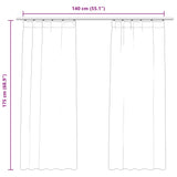 Tende Oscuranti con Ganci 2 pz Beige in Velluto 140x175 cm