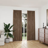 Tende Oscuranti con Ganci 2 pz Beige in Velluto 140x225 cm