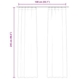 Tende Oscuranti con Ganci 2 pz Beige in Velluto 140x245 cm