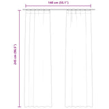 Tende Oscuranti con Ganci 2 pz Beige in Velluto 140x245 cm