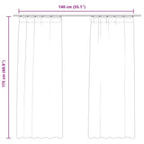 Tende Oscuranti con Ganci 2 pz Crema in Velluto 140x175 cm