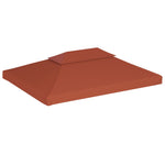 Copertura Superiore Gazebo a 2 Strati 310g/m 4x3m Terracotta