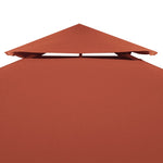 Copertura Superiore Gazebo a 2 Strati 310g/m 4x3m Terracotta