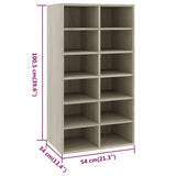 Scarpiera Rovere Sonoma 54x34x100,5 cm in Legno truciolato