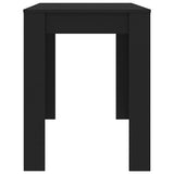 Tavolo da Pranzo Nero 120x60x76 cm in Legno truciolato