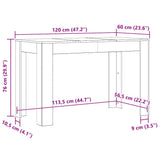 Tavolo da Pranzo Nero 120x60x76 cm in Legno truciolato