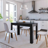 Tavolo da Pranzo Nero 120x60x76 cm in Legno truciolato
