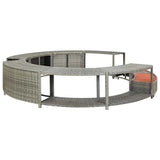 Bordo per Vasca da Spa in Polyrattan Grigio