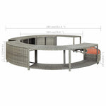 Bordo per Vasca da Spa in Polyrattan Grigio