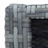 Scalino per Spa Grigio in Polyrattan 92x45x25 cm
