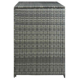 Copribidone Rifiuti Doppio in Polyrattan Antracite 148x77x111cm