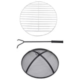 Tavolo con Braciere a Mosaico Terracotta 68 cm in Ceramica