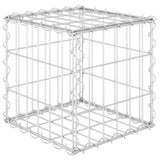 Gabbione Letto Rialzato a Cubo in Filo di Acciaio 30x30x30 cm