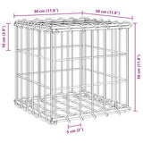 Gabbione Letto Rialzato a Cubo in Filo di Acciaio 30x30x30 cm