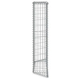Gabbione Letto Rialzato Trapezio Acciaio Zincato 100x20x100 cm