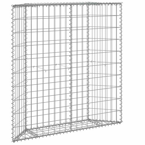 Gabbione Letto Rialzato Trapezio Acciaio Zincato 100x20x100 cm