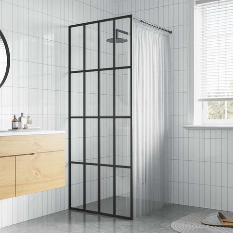 Cabina Doccia con Vetro Temperato Trasparente 90x195 cm