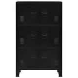 Armadio Classificatore Industriale Nero 75x40x120 cm in Acciaio