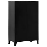 Armadio Classificatore Industriale Nero 75x40x120 cm in Acciaio